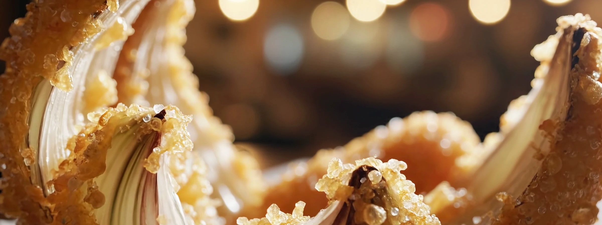 A crisp petal pulled from a blooming onion